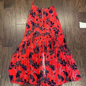 Free People Floral Maxi Skirt